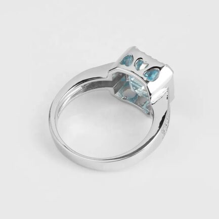 Vintage Topaz Asscher Cut Ring in Sterling Silver - Image 4