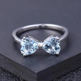 6mm Vintage Topaz Heart Cut Ring in Sterling Silver