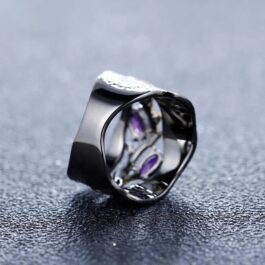 6mm Vintage Amethyst Oval Cut Ring in Sterling Silver