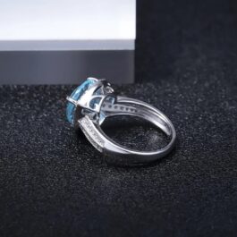 11mm Vintage Topaz Trillion Cut Ring in Sterling Silver