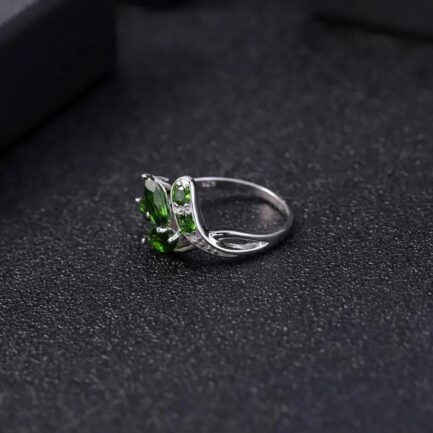 8mm Vintage Chrome Diopside Marquise Cut Ring in Sterling Silver - Image 3