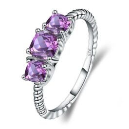 5mm Vintage Amethyst Cushion Cut Ring in Sterling Silver