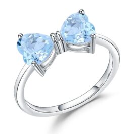 6mm Vintage Topaz Heart Cut Ring in Sterling Silver