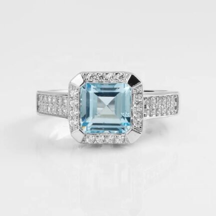 Vintage Topaz Asscher Cut Ring in Sterling Silver - Image 5