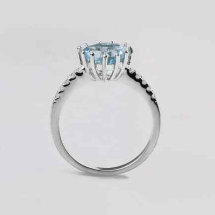 Vintage Topaz Heart Cut Ring in Sterling Silver - Image 5