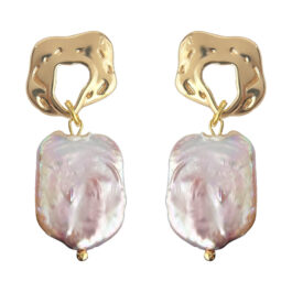 Victorian Baroque Freshwater Pearl Drop Earrings Vintage Earrings